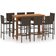 vidaXL 3068021 Outdoor Bar Set, 1 Table incl. 8 Chairs