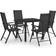 vidaXL 3070649 Patio Dining Set, 1 Table incl. 4 Chairs