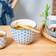 Sass & Belle Japandi Sashiko Pattern Soup Bowl