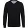 ASQUITH & FOX Cotton Blend V-Neck Sweater - Black