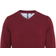ASQUITH & FOX Cotton Blend V-Neck Sweater - Burgundy