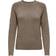 Only Solid Colored Knitted Pullover - Brown/Brownie