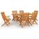 vidaXL 3059596 Patio Dining Set, 1 Table incl. 6 Chairs