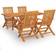 vidaXL 3059595 Patio Dining Set, 1 Table incl. 4 Chairs