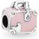 Pandora Travel Bag Charm - Silver/Pink