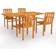 vidaXL 3059599 Patio Dining Set, 1 Table incl. 4 Chairs