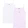 Petit Bateau Undershirts 2-pack - White/Light Pink Stripes