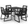 vidaXL 3060214 Patio Dining Set, 1 Table incl. 4 Chairs