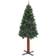 vidaXL Narrow Plastic Spruce with Real Wood & Cones Christmas Tree 210cm