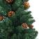 vidaXL Narrow Plastic Spruce with Real Wood & Cones Christmas Tree 210cm