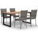 vidaXL 3070683 Patio Dining Set, 1 Table incl. 4 Chairs