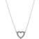 Pandora Sparkling Open Heart Necklace - Silver/Transparent