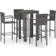 vidaXL 3064809 Outdoor Bar Set, 1 Table incl. 4 Chairs