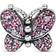 Pandora Pavé Butterfly Charm - Silver/Pink/Transparent