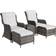 tectake Benissa Outdoor Lounge Set, 1 Table incl. 2 Chairs