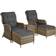 tectake Benissa Outdoor Lounge Set, 1 Table incl. 2 Chairs