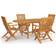 vidaXL 3059587 Patio Dining Set, 1 Table incl. 4 Chairs