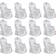 vidaXL Wedding 12-pack Loose Chair Cover White (140x110cm)