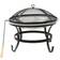 vidaXL 2-in-1 Fire Pit and BBQ with Poker