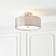 Endon Lighting Cordero White/Satin Nickel Ceiling Flush Light 43cm