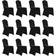 vidaXL Stretch 12-pack Loose Chair Cover Black