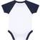 Larkwood Baby's Essential Short Sleeve Baseball Bodysuit - White/Navy