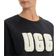 UGG W Madeline Fuzzy Logo Crewneck Sweatshirt - Black/Cream