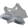 Nike Dri-Fit Swoosh 1-Piece Pad Sports Bra - Smoke Grey/Pure/Black