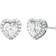 Michael Kors Brilliance Heart Cluster Stud Earrings - Silver/Transparent
