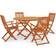 vidaXL 3087161 Patio Dining Set, 1 Table incl. 4 Chairs