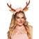 Boland Lovely Reindeer Headband Tiara with Horns Ears & Flowers
