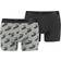 Puma Men's Logo All-Over-Print Boxer Shorts 2-pack - Dark Grey Melange/Black