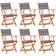 vidaXL 3086964 6-pack Garden Dining Chair