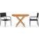 vidaXL 3059463 Patio Dining Set, 1 Table incl. 2 Chairs