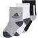 adidas Kid's Socks 3 pairs - Black/White/Medium Grey Heather (H44318)