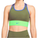 Nike Dri-FIT Swoosh Medium-Support 1-Piece Padded Longline Sports Bra - Medium Olive/Lime Glow/Hyper Royal/Hyper Royal