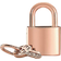 Pandora Padlock & Key Dangle Charm - Rose Gold/Transparent