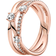 Pandora Sparkling Triple Band Ring - Rose Gold/Transparent