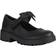 Geox Casey Bow Leather School Shoes - Black