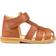 Angulus Sandal with Closed Toe and Velcro - Cognac