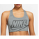 Nike Swoosh Futura Sports Bra - Smoke Grey/Pure/Black