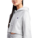 Champion C Logo Reverse Weave Cropped Cut-Off Hoodie - Silver Grey
