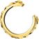 Thomas Sabo Crown Single Ear Cuff - Gold/Transparent