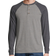 Hanes Beefy-T Long-Sleeve Colorblock Henley T-shirt - Oxford Gray/Slate Heather