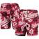 Wes & Willy Indiana Hoosiers Floral Volley Logo Swim Trunks - Crimson