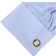 Cufflinks Inc Notre Dame University Cufflinks - Silver/Blue/Yellow