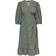 Only Olivia 3/4-Sleeve Wrapping Middle Dress - Green/Balsam Green