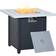 OutSunny Outdoor Propane Gas Fire Pit Table With Lid And Lava Rocks