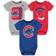 Outerstuff Chicago Cubs Change Up Bodysuit Set 3-Pack - Royal/Red/Heathered Gray