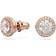 Swarovski Constella Round Cut Stud Earrings - Rose Gold/Transparent